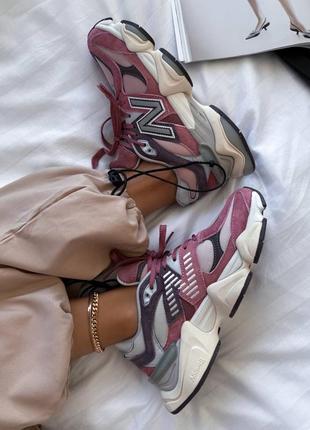 Жіночі кросівки в стилі new balance 9060 cherry blossom.