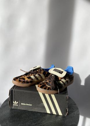 Кроссовки кеды adidas леопардовые samba wales bonner6 фото