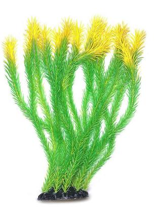 Растение для декора аквариума 40см зелено-желтое 076d