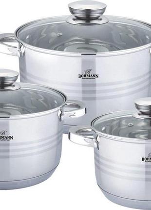 Набір посуду bohmann bh 1241-06 (2.9 л. 3.9 л. 5 л.)