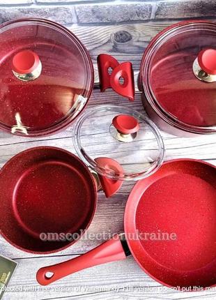 Набір посуду з антипригарним покриттям (туреччина) oms 3005.01...5 фото