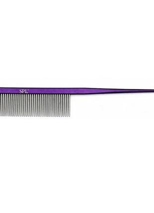 Металлическая расческа с ручкой для домашних животных кішок і собак 18 см фиолетовый  spl 13812