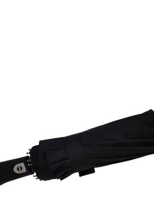 Черный прочный зонт на 12 двойных спиц 9004 фото