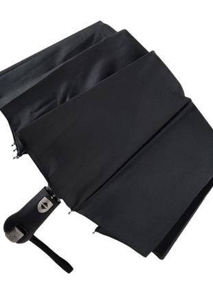 Черный прочный зонт на 12 двойных спиц 900