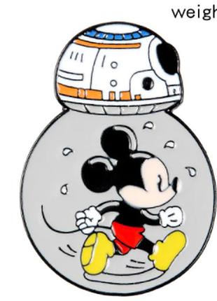 Значок брошь пин сувенир дисней микки маус космонавт mickey mouse металл