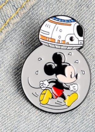 Значок брошь пин сувенир дисней микки маус космонавт mickey mouse металл6 фото