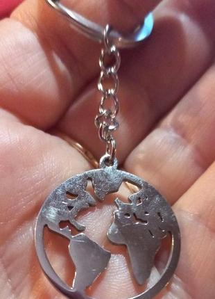 Сувенир брелок металл путешествия континент глобус земля америка