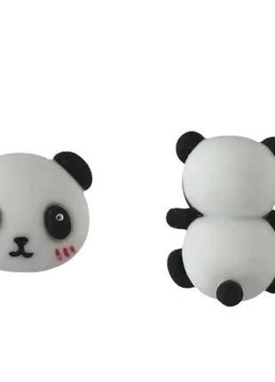Дитячі кліпси сережки сережки (без проколювання) білі ведмедики панди
