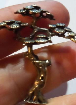 Фигурка статуэтка латунная металл латунь дерево небольшое