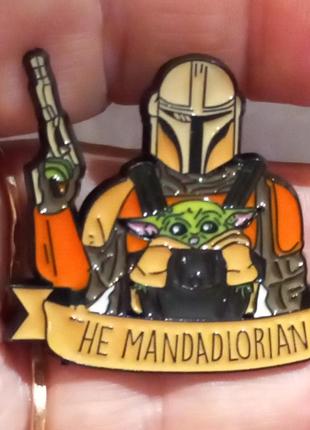 Брошка брошь пин значок металл малыш йода yoda пришелец the mandalorian инопланетянин крутой