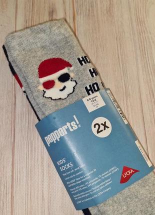 Дитячі новорічні шкарпетки махрові 2 пари pepperts німеччина 27-306 фото
