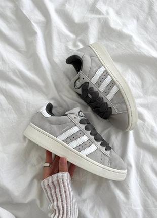 Adidas campus light grey2 фото