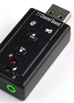 Універсальна звукова карта usb virtual audio 7.1 3d sound card