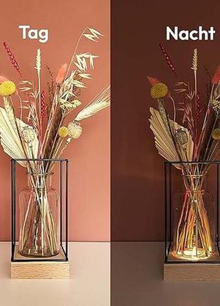 Скляна ваза від gadgy® з підсвіткою  22,5 x 10,8 . уцінка (не світить один з ліхтариків)2 фото