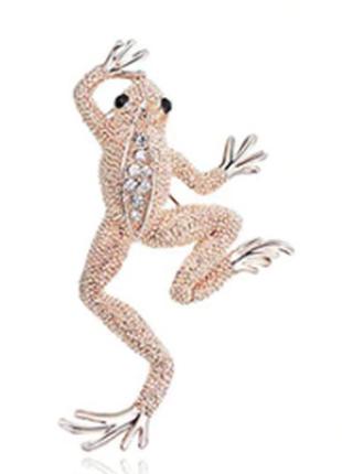 Брошка жаби жаби, з золотаті метали