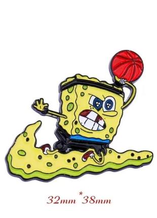 Губка боб-спанч боб брошка значко пін зла sponge bob метал найк баскетбол м'яч