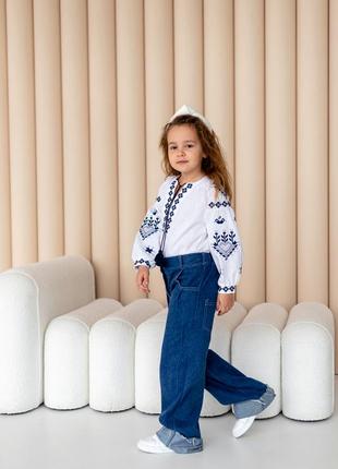 Вышиванка детская, подростковая, для девочки, белая