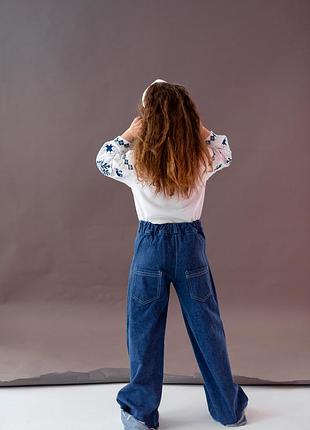 Вышиванка детская, подростковая, для девочки, белая