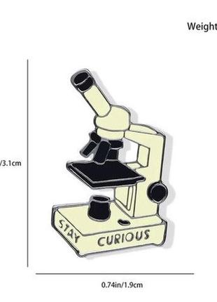 Медична брошка пін значок мікроскоп-холодика