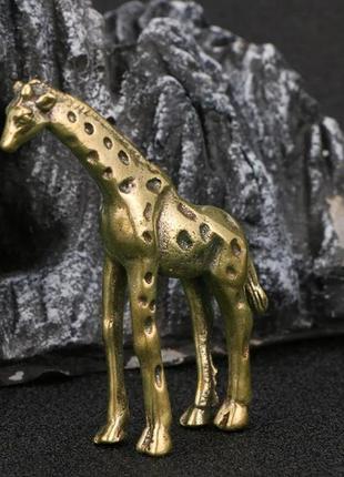 Фігурка статуетка латунь жираф метал латунна