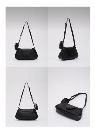 Женская кожаная сумочка на плечо с кошельком5 фото