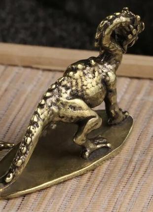 Фигурка статуэтка сувенир латунная металл латунь дракон динозавр