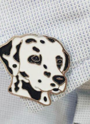 Брошка-брешка значок пін емаль-метал-шматочка далматинець