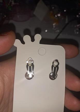Детские клипсы серьги сережки (без прокола) для принцессы куколка пластик3 фото