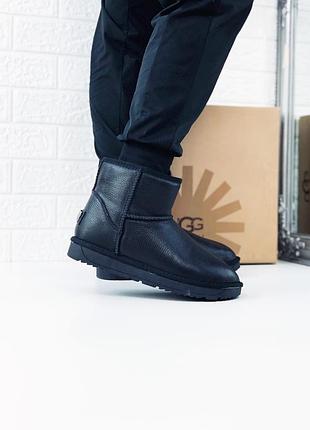 Угги мужские ugg сапоги ботинки кожаные мини кожа угі уггі чоловічі
