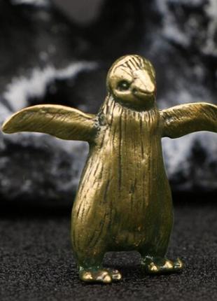 Фигурка статуэтка сувенир металл латунь маленький пингвин