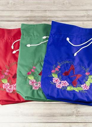 Мішечок для зберігання й пакування одягу, для подорожей та організації (туфлі, червоний)