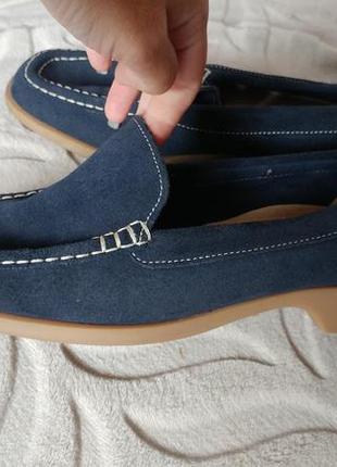 Удобные замшевые туфли мокасины gabor4 фото