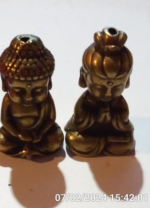Фігурка статуетка латунна метал латунь маленький будда