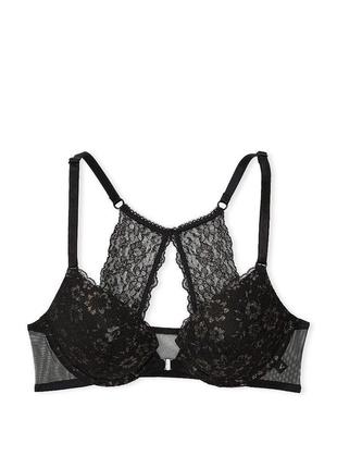 Бюстгальтер victoria's secret sexy tee posey lace push-up bra 36b чорний3 фото