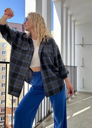 Женская рубашка в клетку