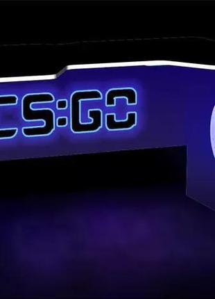 Комп'ютерний геймерський стіл cs-go з led підсвічуванням
