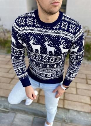 Светр чоловічий з оленями светер чоловічий теплий светер чолов...2 фото