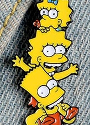 Значок брошь брошка симпсон металл lisa marie simpson лиза симпсон барт