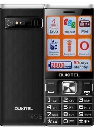 Телефон кнопковий з хорошою батареєю великої oukitel l2801 3 sim потужний акумулятор