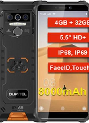 Смартфон oukitel wp5 4gb/32gb, 8000mah батарея китайський захищений