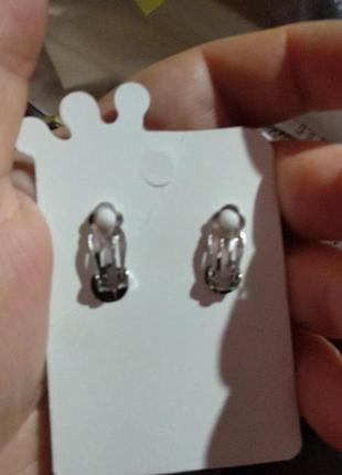 Детские клипсы серьги сережки (без прокола) для принцессы девочка куколка розовые волосы