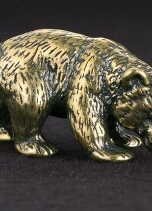 Фигурка статуэтка сувенир латунная металл латунь медведь мишка8 фото