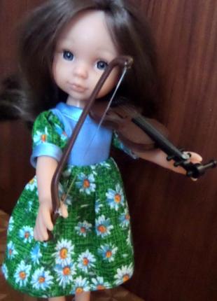 Игрушка игрушечная скрипка пластик для куклы кукольный аксессуар2 фото