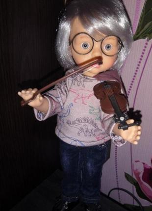 Игрушка игрушечная скрипка пластик для куклы кукольный аксессуар3 фото