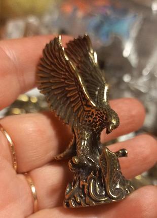 Фігурка статуека сувенір хижий птах орел зітхнув крилами латунь