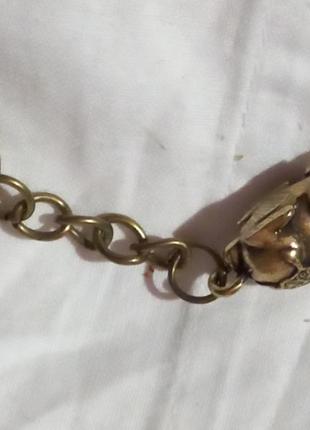 Брелок на ключі кролик заєць метал рік кролика 2023 як фігурка латунь 2 см на 1.5 см