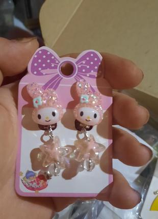 Детские клипсы (без прокола) серьги сережки металл пр-во корея