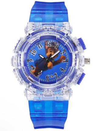 Дитячий наручний годинник з підсвічуванням «щенячий патруль»
