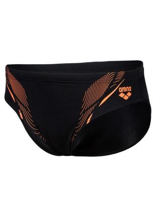 Плавки-сліпи для хлопців arena swim briefs graphic чорний, помаранчевий діт 152см 005547-530 1521 фото