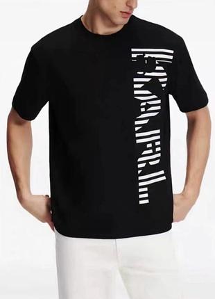 Мужская футболка karl lagerfeld черная белая